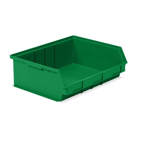 Contenitori a Bocca di Lupo Verde Sovrapponibili e Componibili Qualità Professionale Pronta Consegna