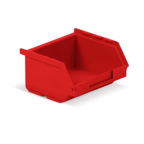 Contenitori a Bocca di Lupo Rosso Sovrapponibili e