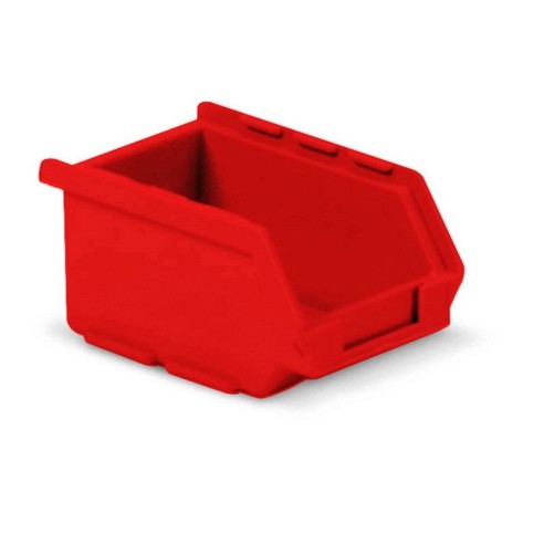 Contenitori a Bocca di Lupo Rosso Sovrapponibili e