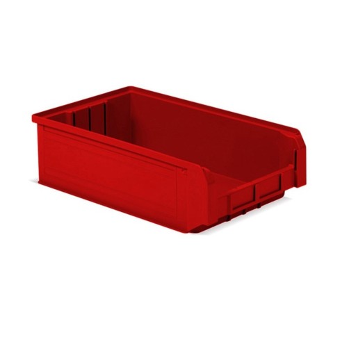 Contenitori a Bocca di Lupo Rosso Sovrapponibili e