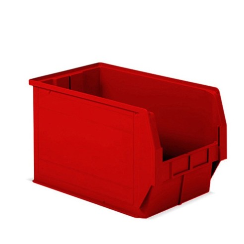 Contenitori a Bocca di Lupo Rosso Sovrapponibili e