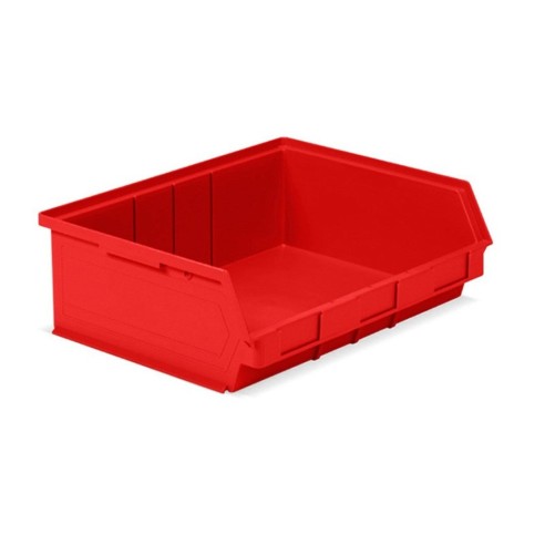 Contenitori a Bocca di Lupo Rosso Sovrapponibili e