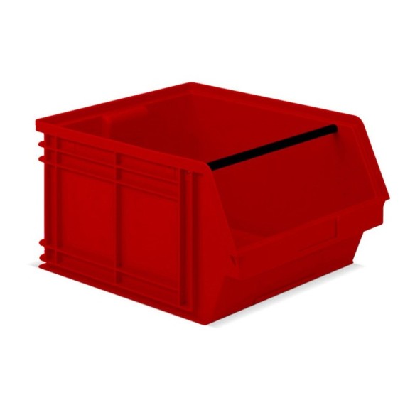 Contenitori a Bocca di Lupo Rosso Sovrapponibili e