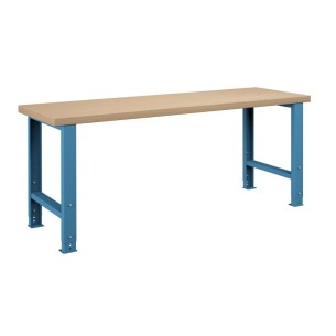 Banco Lavoro Professionale REGOLABILE  200 x 75 x h 79-109 cm portata 400 KG. ripiano Legno 2