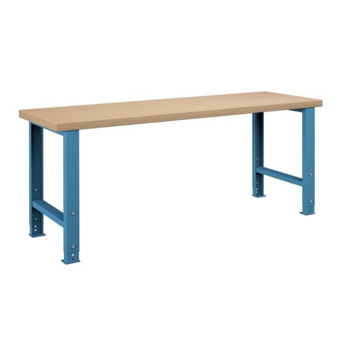 Banco Lavoro Professionale REGOLABILE  200 x 75 x h 79-109 cm portata 400 KG. ripiano Legno