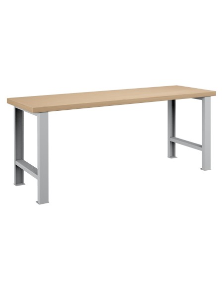Banco Lavoro Professionale  75 x 200 x h 84 cm portata 400 KG. ripiano Legno Multiplex