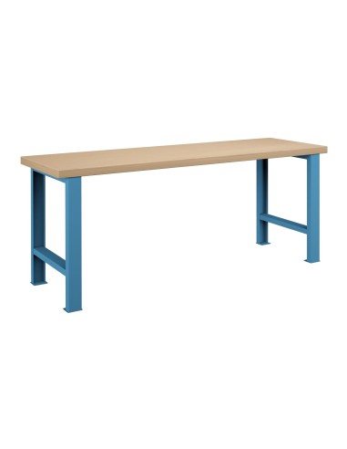 Banco Lavoro Professionale  75 x 200 x h 84 cm portata 400 KG. ripiano Legno Multiplex