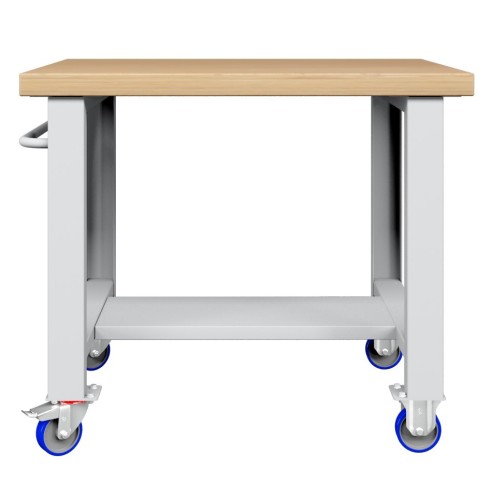 BANCO CARRELLO LAVORO PIANO LEGNO CON RUOTE PROFES