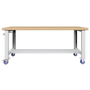 BANCO LAVORO PIANO LEGNO CON RUOTE PROFESSIONALE 2
