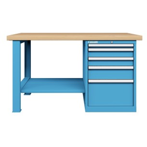 BANCO da LAVORO CON 5 CASSETTI CON RIPIANO PROFESS