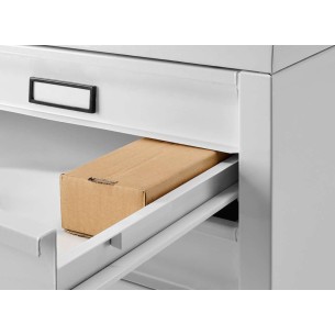 Cassettiera PRO XL A0 4 Cassetti Altezza Maggiorata 12cm Porta Disegni Reperti Bianco CAM orizzontale cm 144x96x69h 2