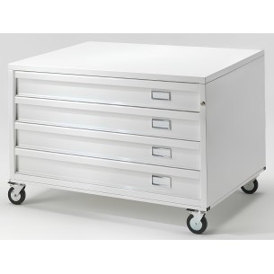 Cassettiera ECO XL A1 con Ruote 4 Cassetti Altezza