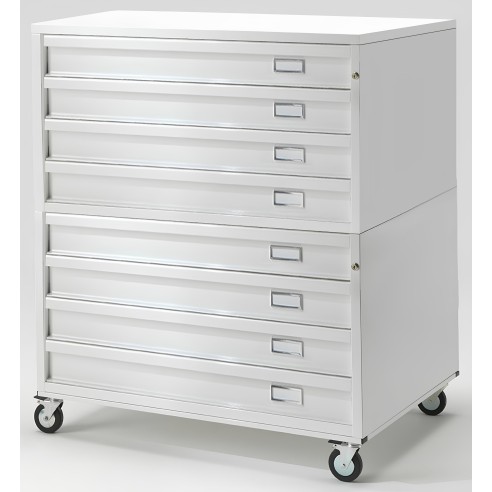 Cassettiera ECO XL A1 con Ruote 8 Cassetti Altezza