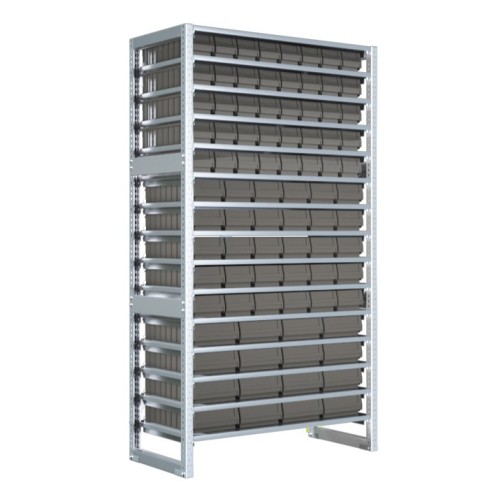 Scaffale Porta Minuteria profondità 625mm compreso di 86 contenitori RK - 1100x625x1997mm uso professionale