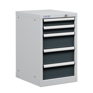 CASSETTIERA METALLO INDUSTRIALE OFFICINA 18 X 27 Eh (L 411 x P 572 x H 700) 5 CASSETTI ESTRAZIONE 100% 2