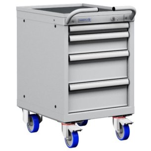 CASSETTIERA CON RUOTE CARRELLO PORTA UTENSILI 18x27 Eh (L 411 x P 572 x H 705) 4 cassetti