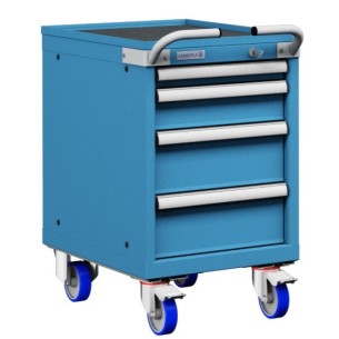 CASSETTIERA CON RUOTE CARRELLO PORTA UTENSILI 18x27 Eh (L 411 x P 572 x H 705) 4 cassetti 2