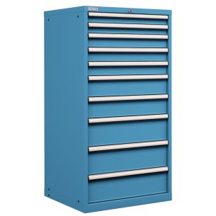 CASSETTIERA METALLO INDUSTRIALE OFFICINA 36 X 36 Eh (L 717 x P 725 x H 1450) 10 CASSETTI 2