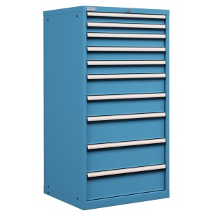 CASSETTIERA METALLO INDUSTRIALE OFFICINA 36 X 36 Eh (L 717 x P 725 x H 1450) 10 CASSETTI 2