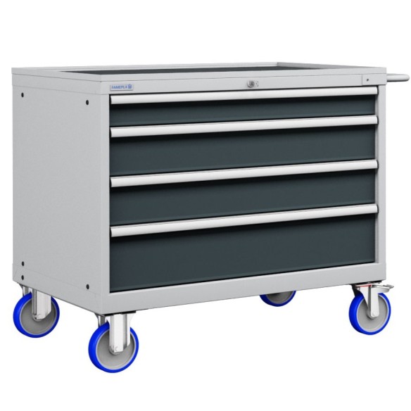 CASSETTIERA CARRELLO METALLO INDUSTRIALE OFFICINA 