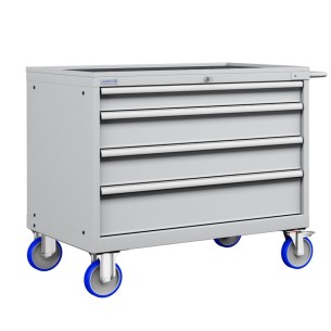 CASSETTIERA CARRELLO METALLO INDUSTRIALE OFFICINA 54 X 36 Eh (L 1023 x P 725 x H 914) 4 CASSETTI 2