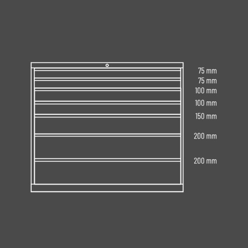 CASSETTIERA METALLO METALLO INDUSTRIALE OFFICINA 6