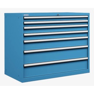 CASSETTIERA METALLO METALLO INDUSTRIALE OFFICINA 64 X 36 Eh (L 1193 x P 725 x H 1000) 7 CASSETTI 2