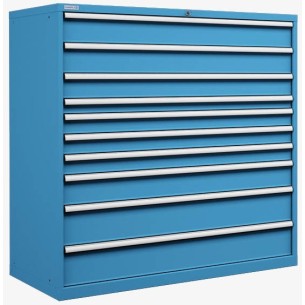CASSETTIERA METALLO METALLO INDUSTRIALE OFFICINA 78 X 36 Eh (L 1431 x P 725 x H 1450) 10 CASSETTI 2