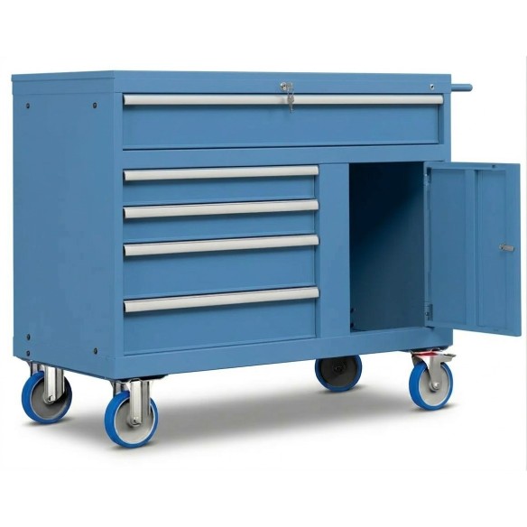 Carrello porta utensili 64x27 Eh con anta e 5 cass