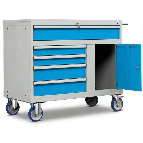 Carrello porta utensili 64x27 Eh con anta e 5 cass