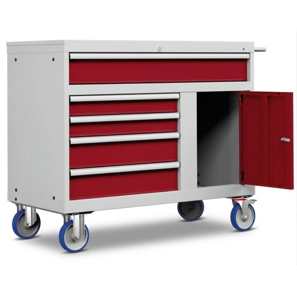 Carrello porta utensili 64x27 Eh con anta e 5 cass
