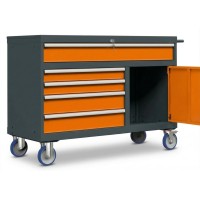 Carrello porta utensili 78x27 Eh con anta e 5 cass