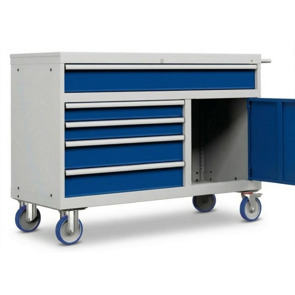 Carrello porta utensili 78x27 Eh con anta e 5 cass