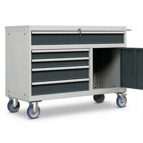 Carrello porta utensili 78x27 Eh con anta e 5 cass