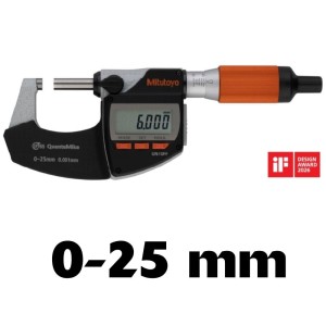 Mitutoyo 293-140-40 Micrometro digitale IP65 QuantuMike 0-25 mm, con uscita bidirezionale