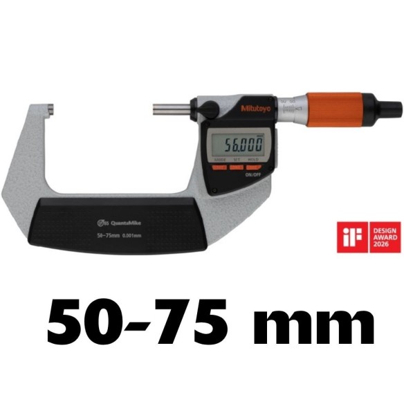 Mitutoyo 293-142-40 Micrometro digitale IP65 QuantuMike 50-75 mm, con uscita bidirezionale