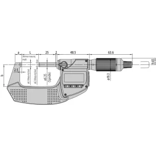Mitutoyo 293-143-40 Micrometro digitale IP65 QuantuMike 75-100 mm, con uscita bidirezionale 2
