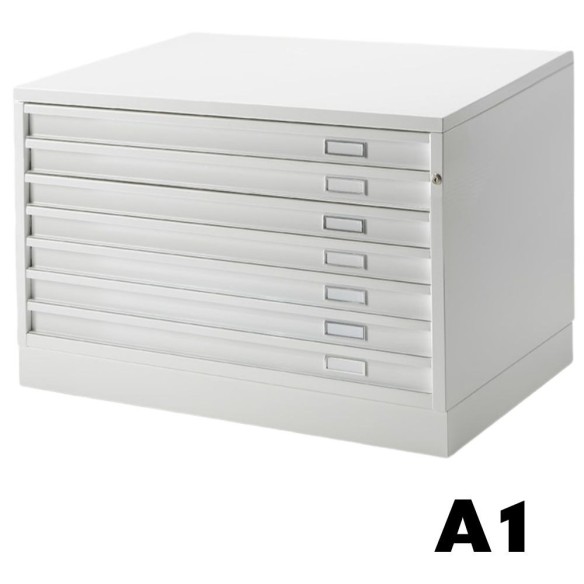Cassettiera PRO A1 7 Cassetti Portadisegni Bianco CAM orizzontale cm 116x75,5x69h