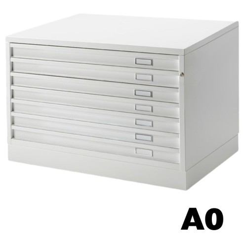 Cassettiera PRO A0 7 Cassetti Portadisegni Bianco CAM orizzontale cm 144x96x69h
