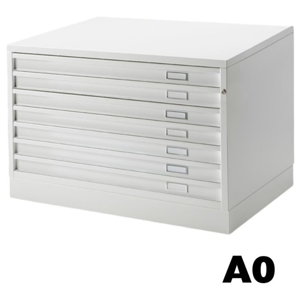 Cassettiera PRO A0 7 Cassetti Portadisegni Bianco CAM orizzontale cm 144x96x69h