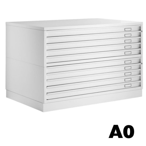 Cassettiera Portadisegni PRO A0 10 Cassetti Portadisegni Bianco componibile orizzontale cm 144x96x94.5h