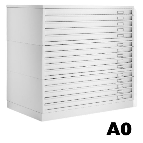 Cassettiera Portadisegni PRO A0 15 Cassetti Portadisegni Bianco componibile orizzontale cm Esterno cm 144x96x135h