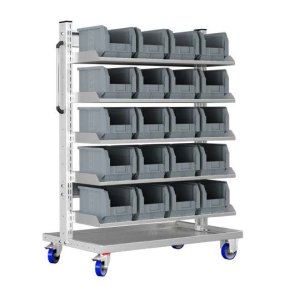 Carrello con 20 contenitori a bocca di lupo professionale 2