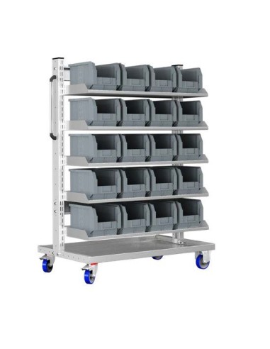 Carrello con 20 contenitori a bocca di lupo professionale