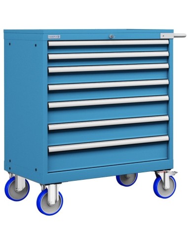 CASSETTIERA CARRELLO METALLO INDUSTRIALE OFFICINA 54 X 27 Eh (L 1023 x P 572 x H 1064) 8 CASSETTI ESTRAZIONE 100%