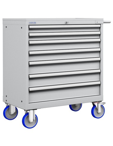 CASSETTIERA CARRELLO METALLO INDUSTRIALE OFFICINA 54 X 27 Eh (L 1023 x P 572 x H 1064) 8 CASSETTI ESTRAZIONE 100%