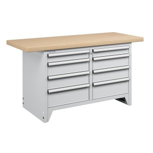 Banco da lavoro professionale con 8 cassetti 1500 x 750 x 840h mm PROFESSIONALE portata 800 kg.