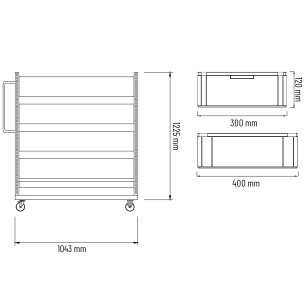 Parete porta attrezzi Famepla 1438 mm con 2 pannelli forati e 4 contenitori + 15 Ganci Omaggio 2