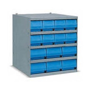 Scaffale RK-BOX con 12 contenitori per organizzazione