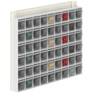 Porta minuterie Scaffale 54 Cassetti Trasparenti B